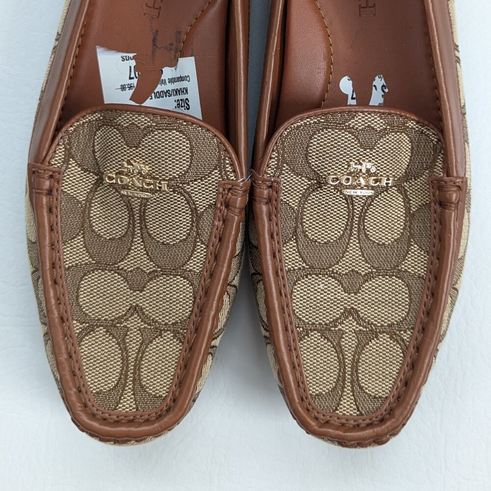 Women's Coach Lock Up Driver Loafers Size 6B Brown - Picture 8 of 10